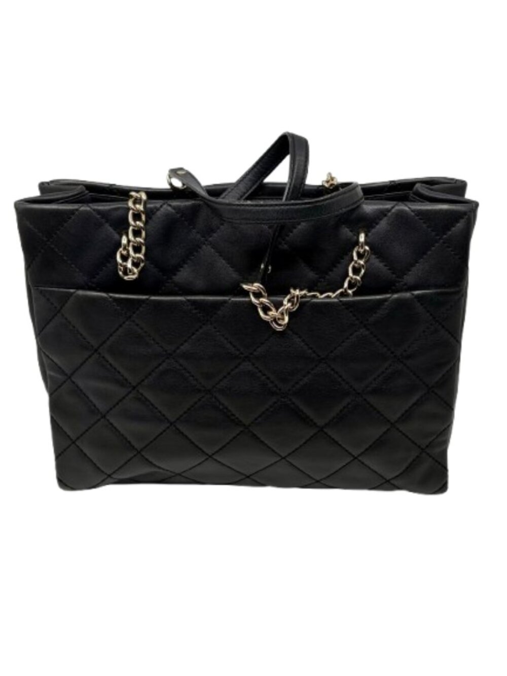 KATE SPADE~Emmerson Place Phoebe~BLACK QUILTED LEATHER LARGE 3 COMPARTMENT BAG - Picture 4 of 6